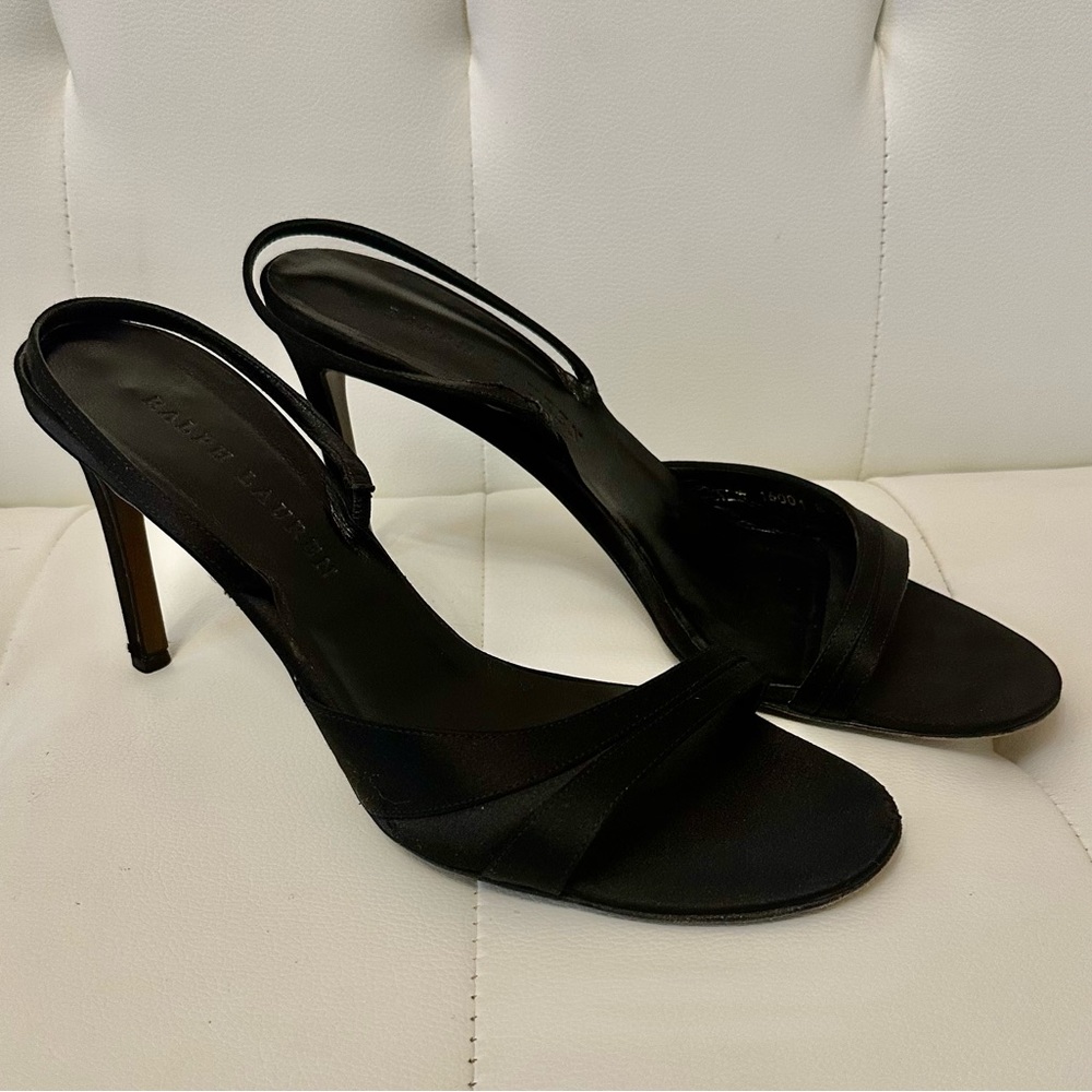 Ralph Lauren purple label Collection satin sling back pumps Sz 10